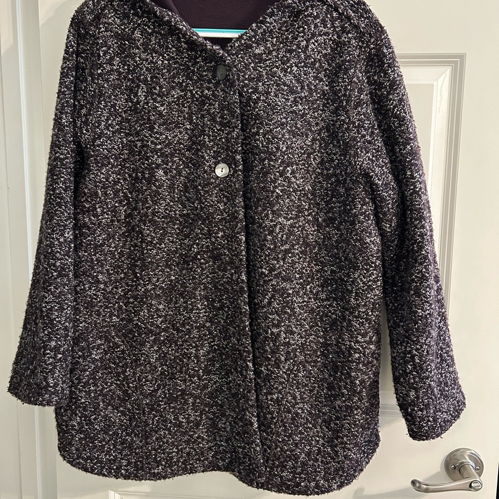 J. Jill Marled Dark Fig and Purple Coat